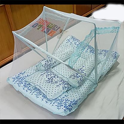 Picture of Baby Bed with Mosquito Net and Pillow - Multi-Color