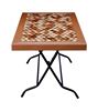 Picture of Caino Dinner Table 6 Seat St/Leg Print Knot EB
